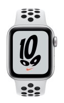 Watch Nike SE GPS + Cellular, 44mm koperta z aluminium w kolorze srebrnym z paskiem sportowym w kolorze czystej platyny/czarnym 