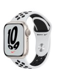 Watch Nike Series 7 GPS, 41mm Koperta z aluminium w kolorze księżycowej poświaty z paskiem sportowym Nike w kolorze czysta platy