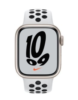 Watch Nike Series 7 GPS, 45mm Koperta z aluminium w kolorze księżycowej poświaty z paskiem sportowym Nike czysta platyna/czarny 