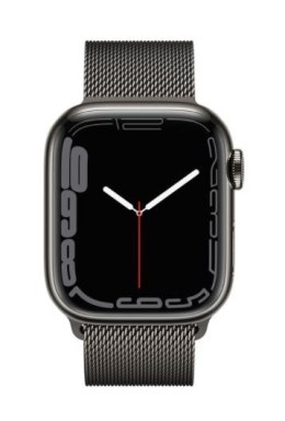 Watch Series 7 GPS + Cellular, 41mm Koperta ze stali nierdzewnej w kolorze grafitowym z bransoletą mediolańską w kolorze mocnego