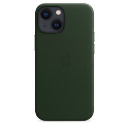 Etui skórzane z MagSafe do iPhonea 13 mini - zielona sekwoja