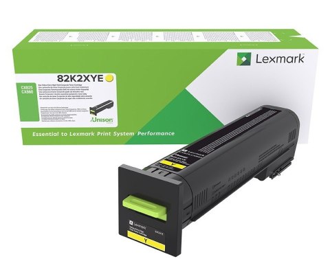 Toner CX82x,CX860 22k 82K2XYE, żółty