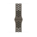 Pasek sportowy Nike w kolorze Olive Grey/czarnym do koperty 45 mm