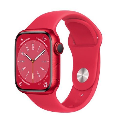 Watch Series 8 GPS + Cellular, 41 mm Koperta z aluminium w kolorze (PRODUCT)RED z paskiem sportowym w kolorze (PRODUCT)RED - reg