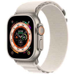 Watch Ultra GPS + Cellular, 49 mm Koperta tytanowa z opaską Alpine w kolorze księżycowej poświaty - S