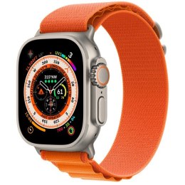 Watch Ultra GPS + Cellular, 49 mm Koperta tytanowa z opaską Alpine w kolorze pomarańczowym - L