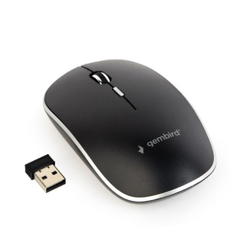 GEMBIRD MYSZ MUSW-4BS-01 OPTYCZNA 1600DPI USB BEZPRZEWODOWA, NANO ODBIORNIK, TYPU SILENT, CZARNA