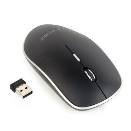 GEMBIRD MYSZ MUSW-4BS-01 OPTYCZNA 1600DPI USB BEZPRZEWODOWA, NANO ODBIORNIK, TYPU SILENT, CZARNA