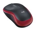 Mysz Logitech M185 910-002240 (optyczna; 1000 DPI; kolor czerwony)