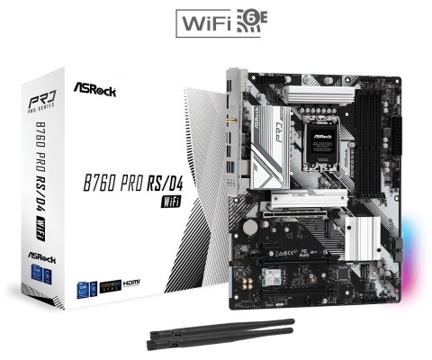 Płyta główna B760 Pro RS/D4 WIFI s1700 4DDR4 DP/HDMI ATX