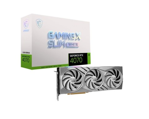 Karta graficzna GeForce RTX 4070 Gaming X Slim 12G GDDRX6 192bit biała