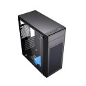 Obudowa Midi Tower Fornax M100B ATX niebiesie wentylatory Czarna