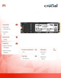 Dysk SSD P1 500GB M.2 PCIe NVMe 2280 1900/950MB/s