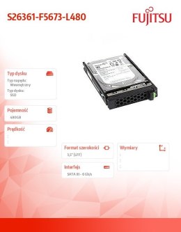 Dysk SSD SATA 6G 480GB Mix 3,5cala HP S26361-F5673-L480