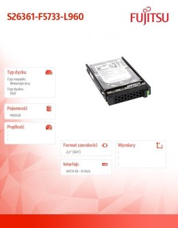 Dysk SSD SATA 6G 960GB 2,5 S26361-F5733-L960