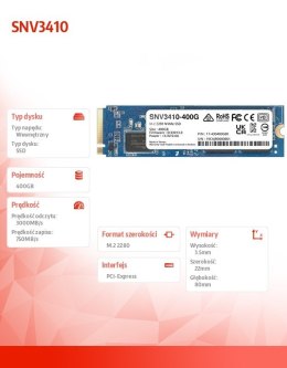 Dysk SSD SATA 400GB M2 2280 SNV3410-400G