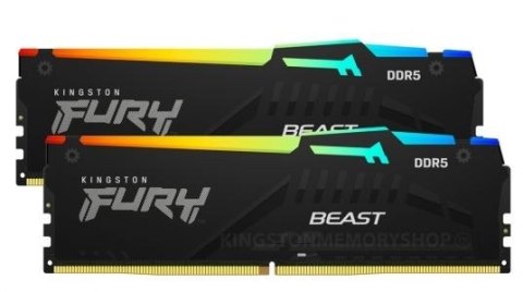 Pamięć DDR5 Fury Beast Black RGB 32GB(2*16GB)/5200 CL36 EXPO