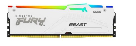 Pamięć DDR5 Fury Beast RGB 16GB(1*16GB)/5200 CL36 biała