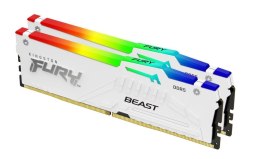 Pamięć DDR5 Fury Beast RGB 32GB(1*32GB)/5600 CL40 biała