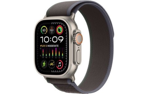 Watch Ultra 2 GPS + Cellular, 49mm Koperta z tytanu z opaską Trail w kolorze niebieskim/czarnym - S/M