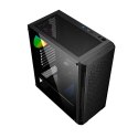 GEMBIRD OBUDOWA FORNAX 400X MIDI-TOWER (2X USB 3.0, 1X USB 2.0, HD AUDIO, SZKLANY PANEL BOCZNY, PODŚWIETLENIE ARGB) CZARNA