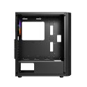 GEMBIRD OBUDOWA FORNAX 400X MIDI-TOWER (2X USB 3.0, 1X USB 2.0, HD AUDIO, SZKLANY PANEL BOCZNY, PODŚWIETLENIE ARGB) CZARNA