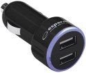 Ładowarka USB EZ107 Zasilacz DC 12/24V 2xUSB