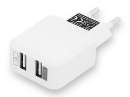 Ładowarka sieciowa USB x 2 1A/2,1A H21C