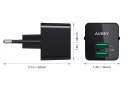 Mini ładowarka PA-U32 Black sieciowa 2xUSB AiPower 4.8A 12W