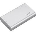 PB-AT10 Grey aluminiowy Power Bank | 10050 mAh | 3xUSB | 5.4A | Quick Charge 3.0 | kabel micro USB