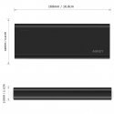 PB-AT20 Black aluminiowy Power Bank | 20100 mAh | 3xUSB | 5.4A | Quick Charge 3.0 | kabel micro USB