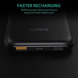 PB-Y13 Black Power Bank | 10000 mAh | 4xUSB | Quick Charge 3.0 | Power Delivery | kabel USB-C