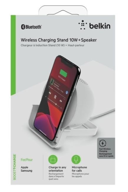 Podstawka ładująca BoostCharge + głośnik, biała