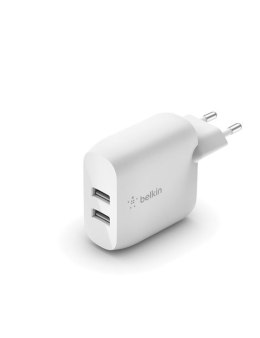 Podwójna ładowarka ścienna Boost Charge 12W x2 Biała