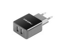 Uniwersalna ładowarka sieciowa 2xUSB 2.1A (BLISTER) EXTREME MEDIA czarno-szara