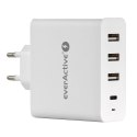 Ładowarka sieciowa 3xUSB, USB-C PD 60,5W, szybkie ładowanie