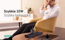 PA-F3S ładowarka sieciowa 2xUSB Power Delivery (1xUSB A + 1xUSB C) 32W 4.8A