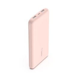 PowerBank 10 000mAh USB A i C 15W różowe złoto