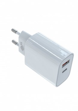 Ładowarka sieciowa 2x3A USB C + USB A Power Delivery biała