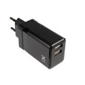 Ładowarka sieciowa podróżna Volt z wtyczką EU,UK,US 2xUSB