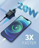 PA-F5 OEM Black Mini ładowarka sieciowa 1xUSB-C 20W PD Power Delivery