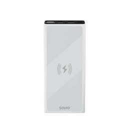 Power bank 10000 mAh, ładowanie indukcyjne, biały, BA-06