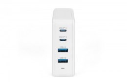 Uniwersalna 4-portowa ładowarka sieciowa 100W, 2x USB-C, 2x USB-A, PD 3.0 Biała