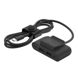 Ładowarka 4-portowa 2x USB-C 2xA do 30W czarna