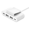 Ładowarka 4-portowa 2xUSB-C, 2xUSB-A 30W, biała