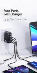 Ładowarka sieciowa GaN 100W PD 3xUSB-C/ USB T50