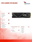 Dysk SSD XPG GAMIX S70 BLADE 2TB PCIe 4x4 7.4/6.8 GBs