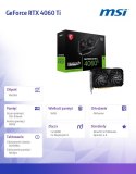 Karta graficzna GeForce RTX 4060 Ti Ventus 2X OC 16GB GDDR6 128b czarna