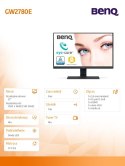 Monitor 27 cali GW2780E LED 5ms/50000:1/DVI/CZARNY