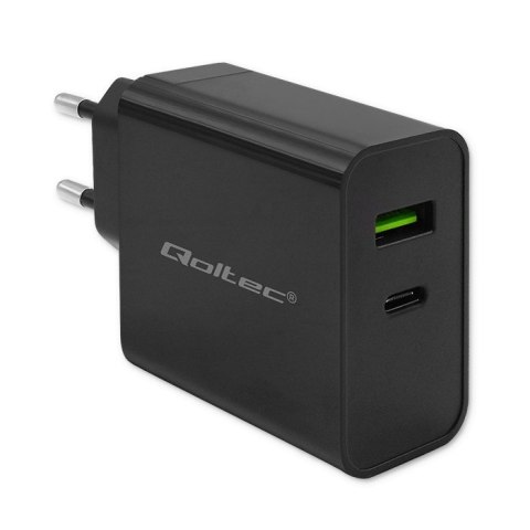 Ładowarka Super Quick PD | 1xUSB-C | 1xUSB | 45W | 5-20V | 2.25-3A | Czarna